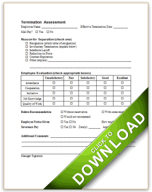 Termination Review Form